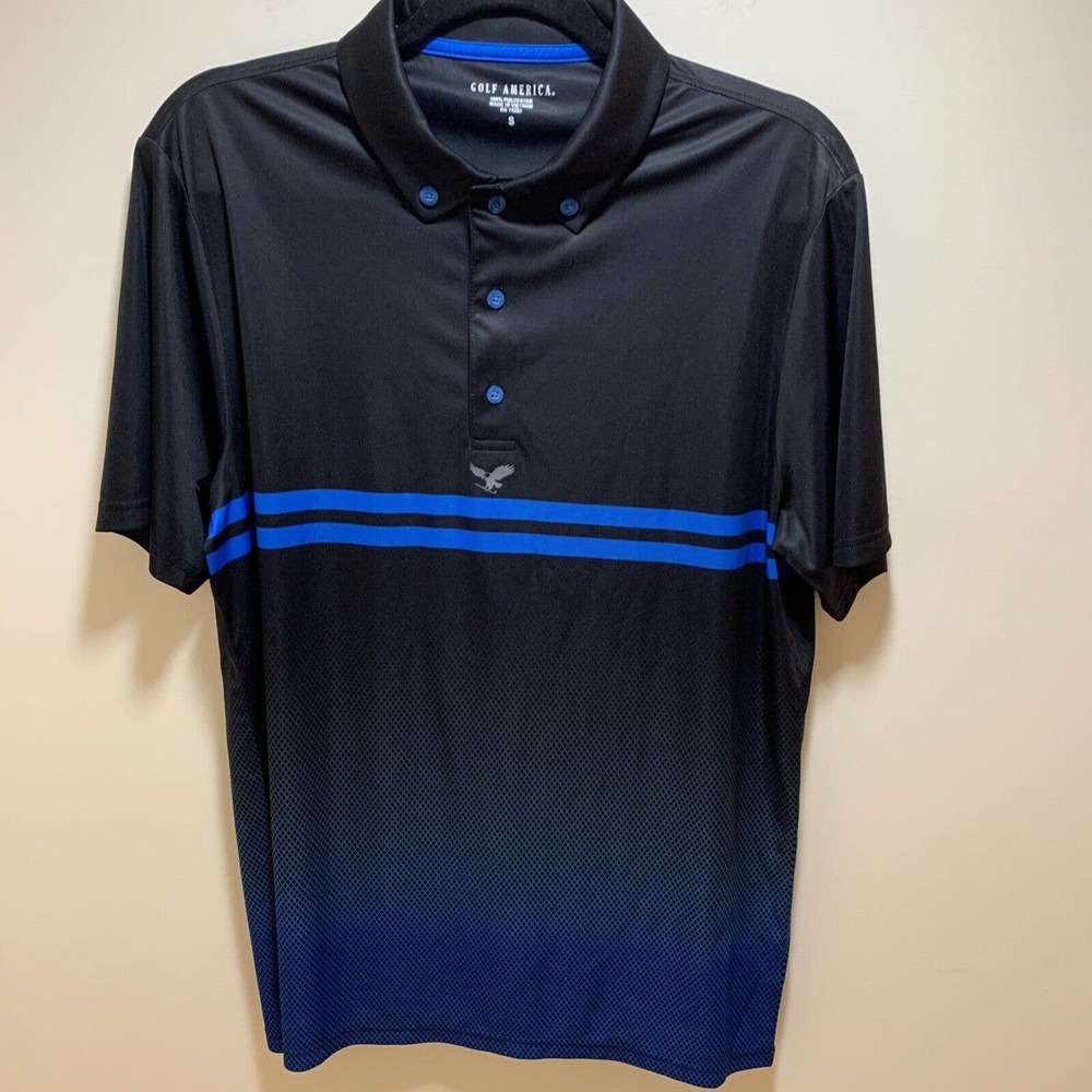 Golf America Meteorite S/S Golf Polo Moisture Wicking UPF-15 Sure Flex Mens S